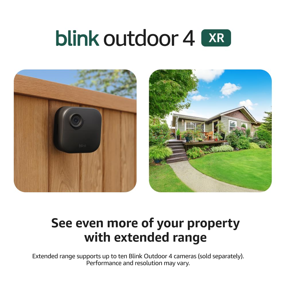 Blink Outdoor 4 XR – two-year battery wireless camera with 4x security coverage